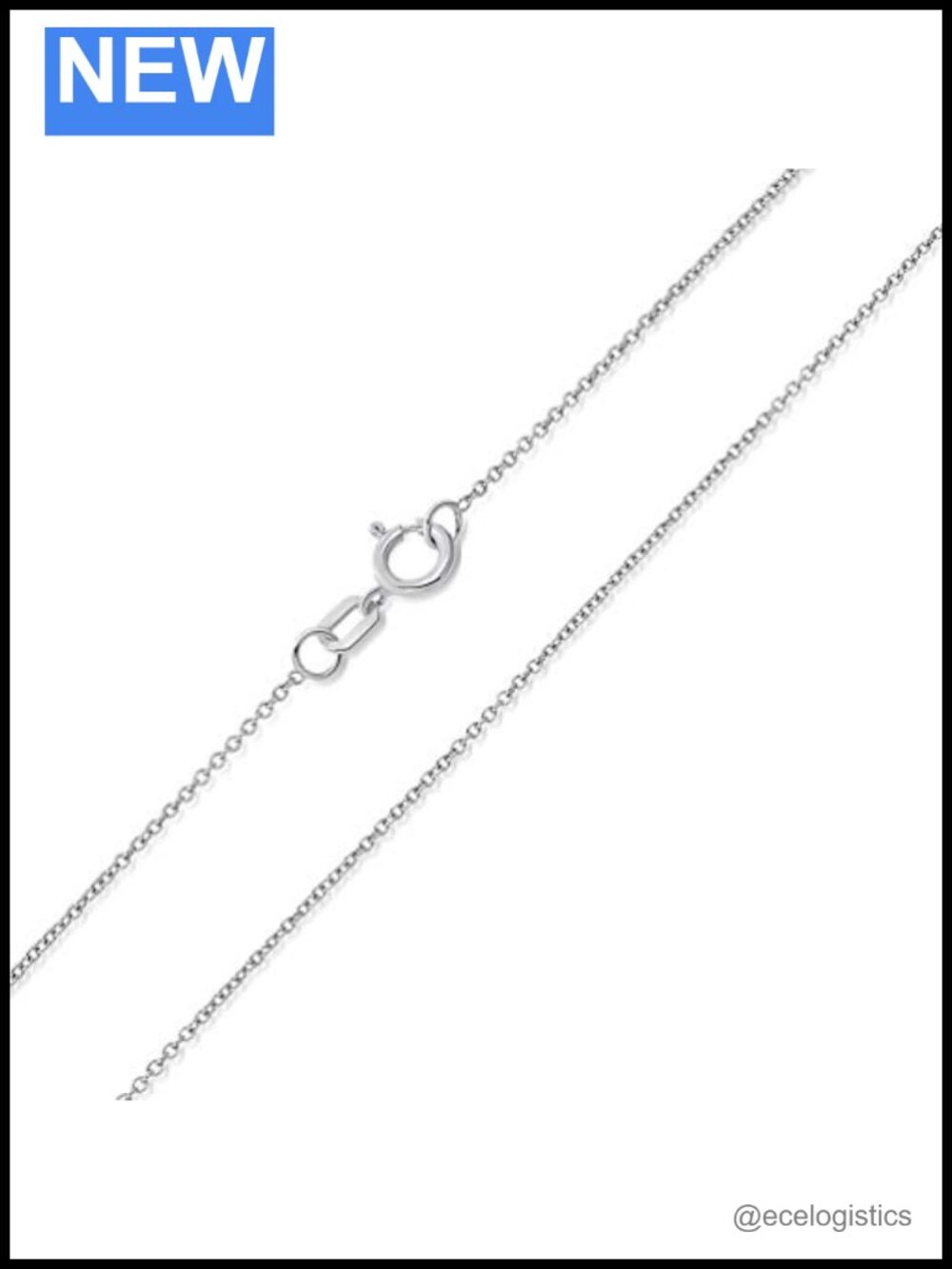 14k Gold 0.5mm Dainty Rolo Cable Chain Necklace Spring Ring Clasp